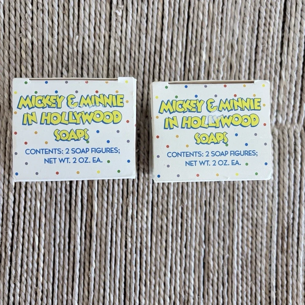 Vintage Avon 1989 Disney Soaps‎ Mickey Minnie Lot of 2 boxes 4 bars